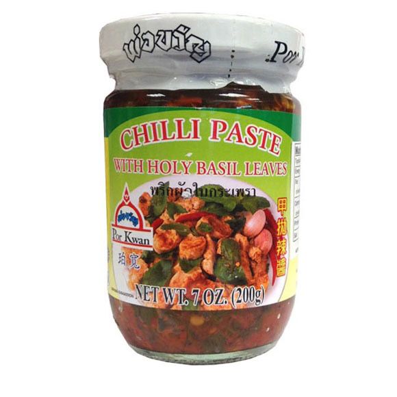 Por Kwan - Chilli Paste with Holy Basil Leaves 200g