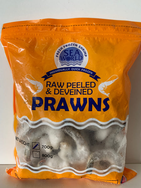 SeaWorld Raw Peeled & Deveined Prawns 26/30 700g