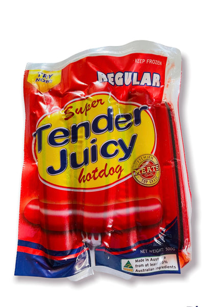 Super Tender Juicy HotDogs 500g