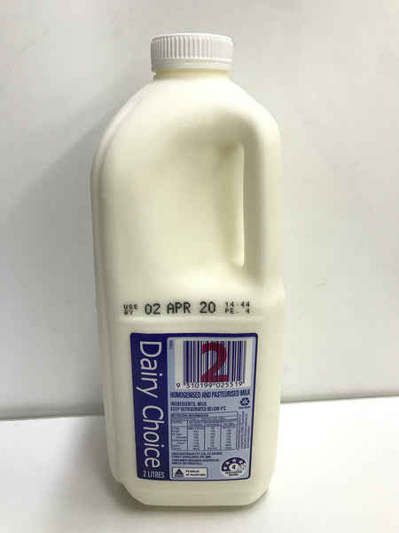 Milk Whole 2 Litres - Dairy Choice