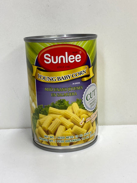 Sunlee Young Baby Corn Cut 425g