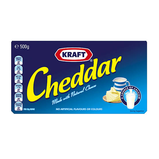 Kraft Cheddar Cheese 500g Fresh Food Market Rooty Hill