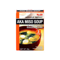 S&B Aka Miso Soup 30g with Japanese Crouton, Seaweed & Green Onion