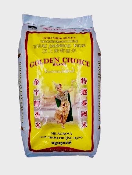 Golden Choice THAI Jasmine Rice, New Crop 2021 - 25kg