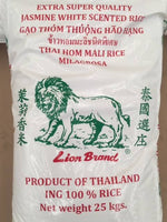 Lion Brand Jasmine Rice 25kg (old crop)